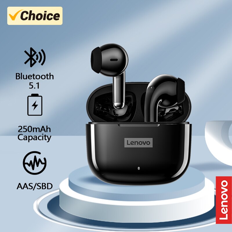 Lenovo Waterproof Earbuds with Mic Touch Control TWS Headset