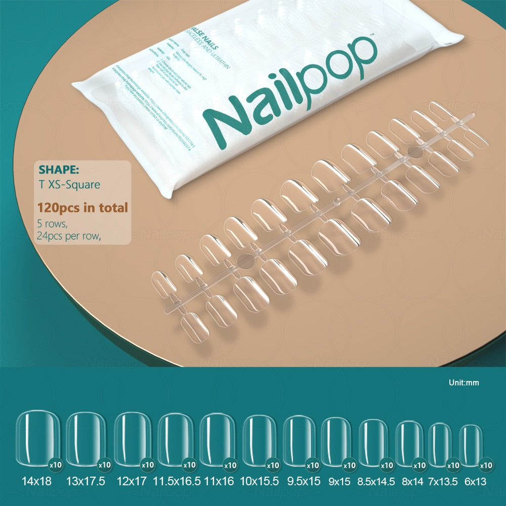 NAILPOP 120pcs False Nails Tips for Extension Manicure Tool