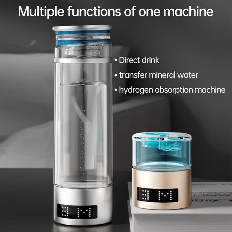 350ML Hydrogen Generator Cup Water Filter Alkaline Hydrogen  Water Maker Rechargeable Pure H2 Antioxidan Electrolysis Bottle