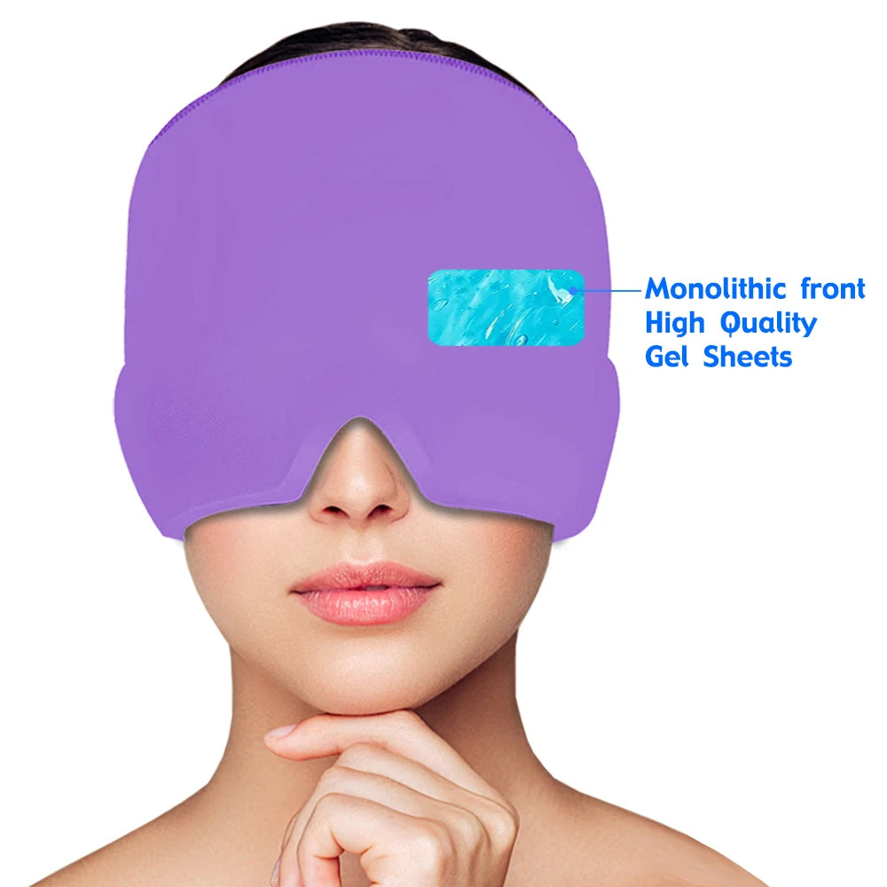 Migraine Relief Hat headache hat Gel Hot Cold Therapy Ice Cap For Relieve Pain Ice Hat Eye Mask Stress Pressure Pain Relief