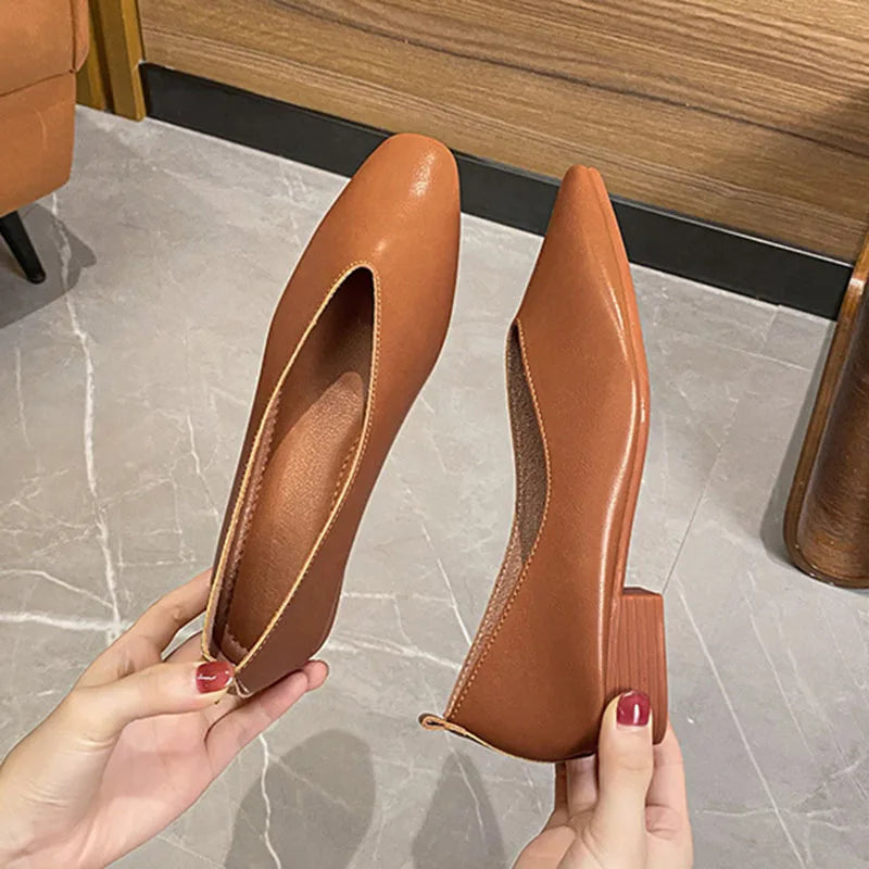 Woman Elegant Summer French Square Toe Green Mary Janes Cute Casual Flats Female Retro Shoes Low Heeled Soft Soled Flat Shoes