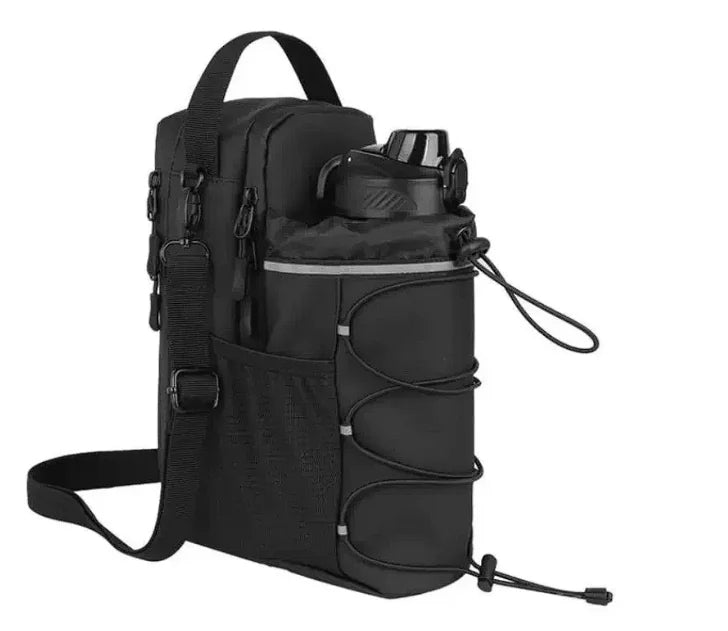 Magnetic Gym Bag for Men and Women – Sling Bottle with Magnetic Attachment | Water Bottle Holder, Gym Pouch, Crossbody Bag for T