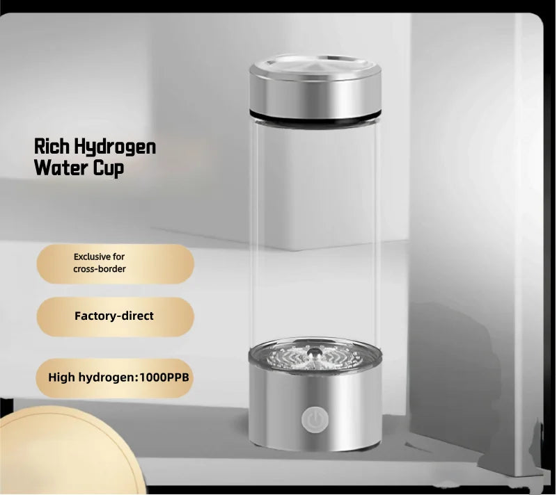 Portable Hydrogen Water Generator Bottle Rechargeable Electric Alkaline Ionizer Cup Hydrogen-Rich Water Health Care