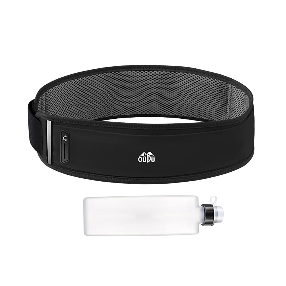 Running Belt Waist Bag with Water Bottle Women Sports Fanny Pack Men Phone Pouch Jogging Gym Bags Hydration Run Accessories