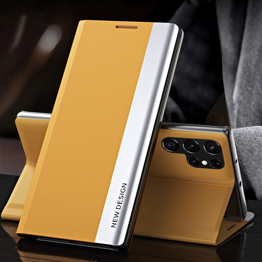 Leather Flip Smart Case for Samsung Galaxy S23