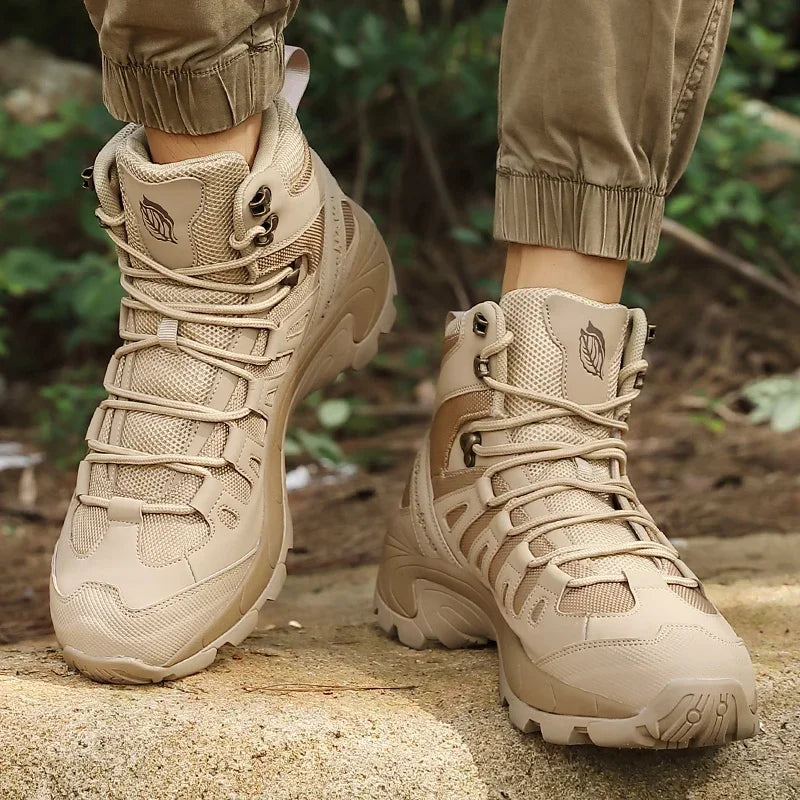 Hiking Shoes High Top Men's Casual Breathable Sneakers High Quality Jogging Hiking Sneakers Non-slip Plus Size Men's Shoes