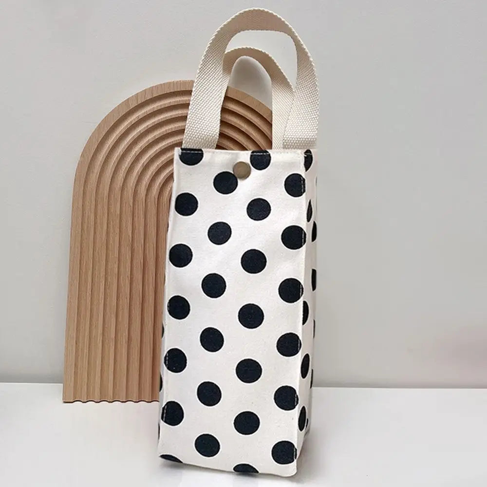 Water Bottle Canvas Storage Bags Milk Tea Cup Bags Tote Bag Portable Mug Holder Sleeve Aquaflask Beverage Bag Cup Sleeve