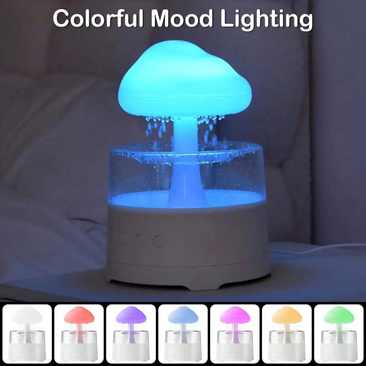 Mushroom cloud with atomizing diffuser humidifier aromatherapy diffuser colorful gradient lighting atmosphere night light