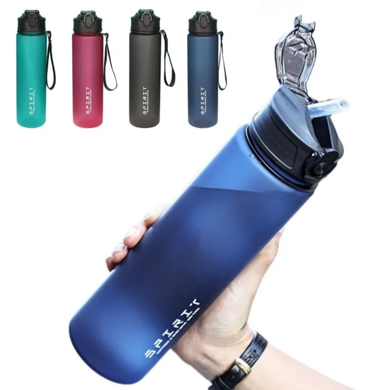 750ml Sports Water Bottle with Straw Gym Cup Portable Large Capacity Water Bottle For Fitness Camping Men Water Kettle