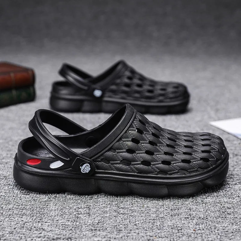Summer Men's Clogs Sandals Man Home Garden Shoes Comfortable Men Slippers Non-Slip Soft Bottom Flip Flop Sandals Big Size 46 47