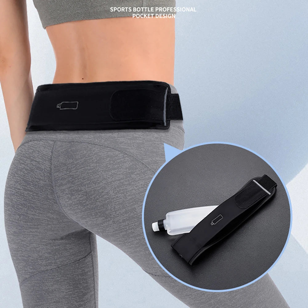 Running Belt Waist Bag with Water Bottle Women Sports Fanny Pack Men Phone Pouch Jogging Gym Bags Hydration Run Accessories