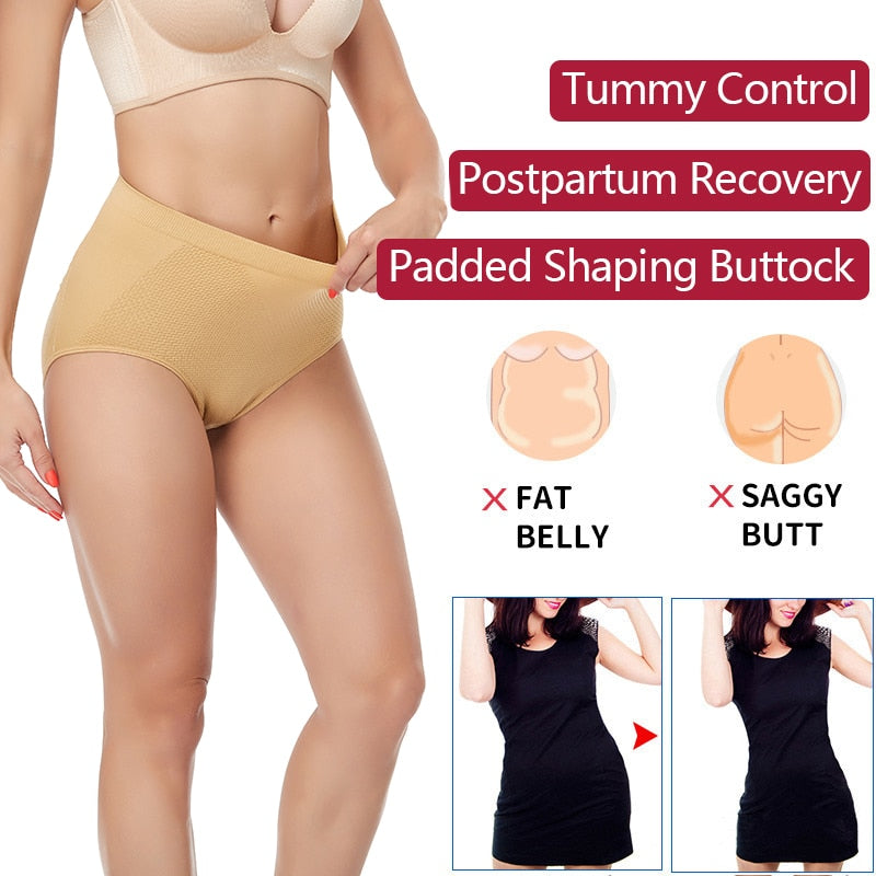 Women Tummy Control Shapewear Butt Lifter Padded Panties