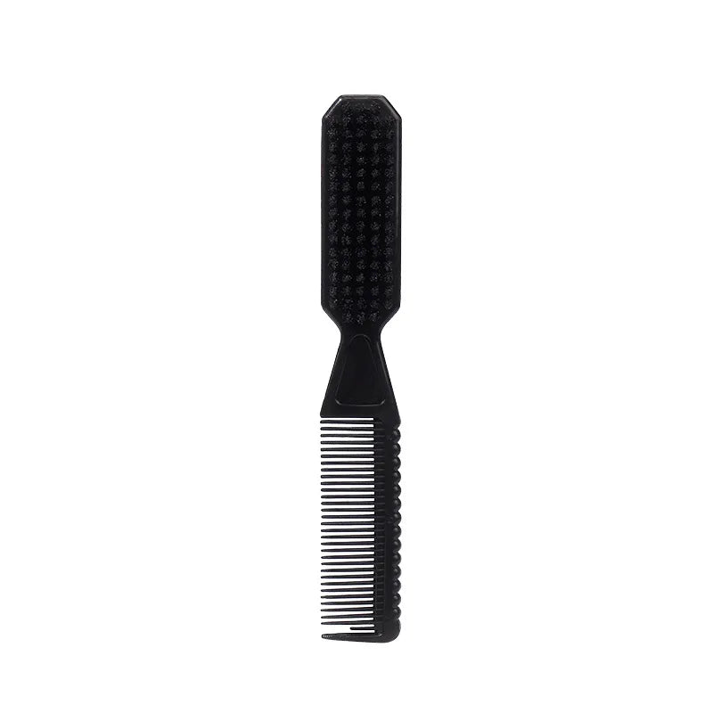 double-sided comb brush wave shaped comb professional mustache comb brush hairdresser cleaning brush Special for real hair wigs