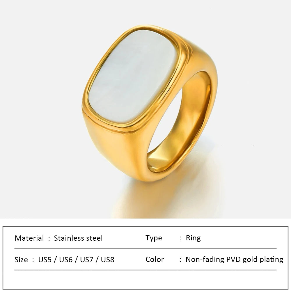 Waterproof Stainless Steel Ring for Women Non-fading Heart Ring Stylish Metal Rings Simple New Jewelry Wholesale Dropshipping