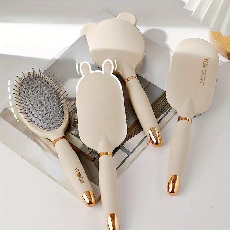 Hair Brush Cute Air Cushion Massage Comb Antistatic Comb Household Women's Long Hair Curly Hair Brush with Cleaning Tools