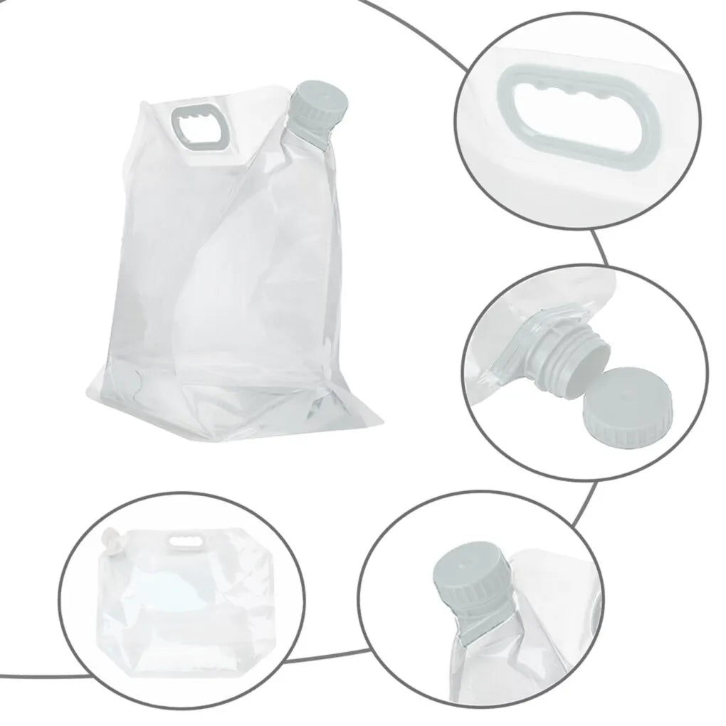 5L Water Bag Folding Portable Sports Storage Container Jug Bottle for Outdoor Travel Camping with Handle Folding Water Bag