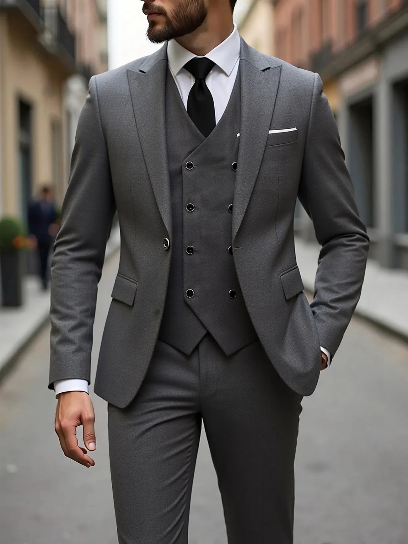 Single Breasted Men's Suit Formal Wear 3 Piece Set Four Seasons Traje Americana Hombre suit men traje amerimens suits 3 piece
