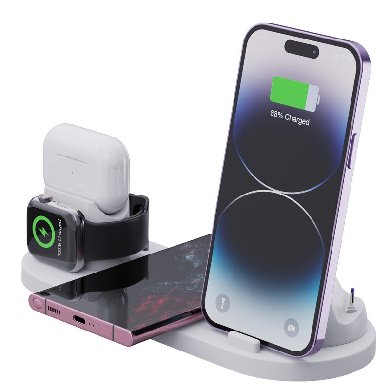 30W 7 in 1 Wireless Charger Stand Pad