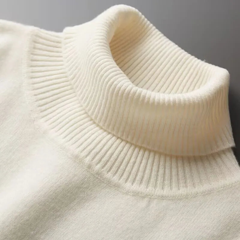 100% Merino Wool Cashmere Sweater Women Knitted Sweater Turtleneck Long Sleeve Pullovers Autumn Winter Clothing Warm Jumper Tops