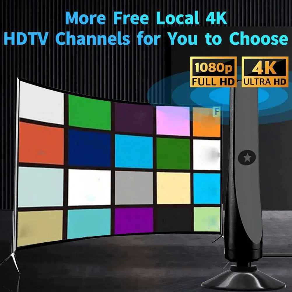4K/1080P HD Digital TV Antenna With Signal Amplifier Indoor Outdoor Antenna For Wide Range Hdtv Reception Home TV Aerial