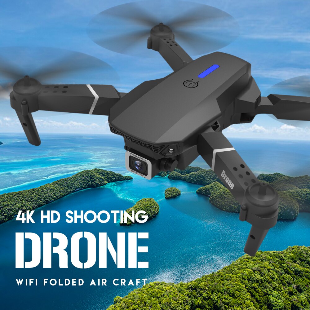 E88Pro RC Drone 4K Professional With 1080P Wide Angle HD Camera Foldable RC Helicopter WIFI FPV Height Hold Gift Toy