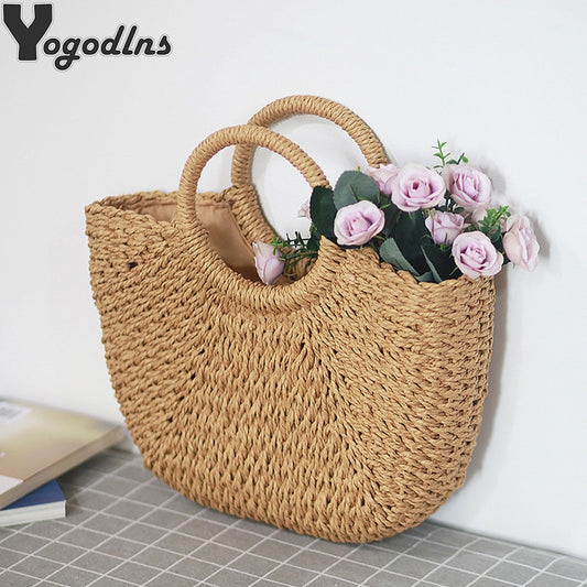 Summer Beach Weaving Handmade Straw Bags for Women