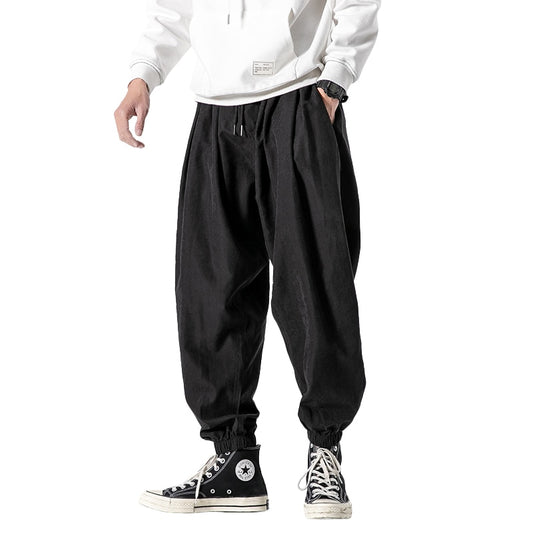 Men's Black Pants Big Size 5XL- Hip Hop Streetwear Sweatpants