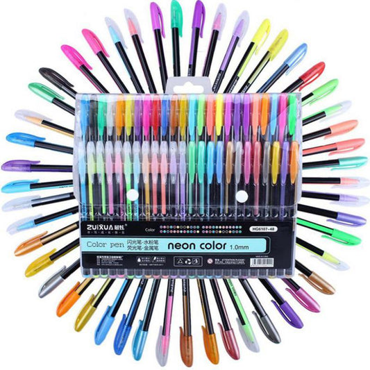 48pcs  Glitter Sketch Drawing Color Pen Markers