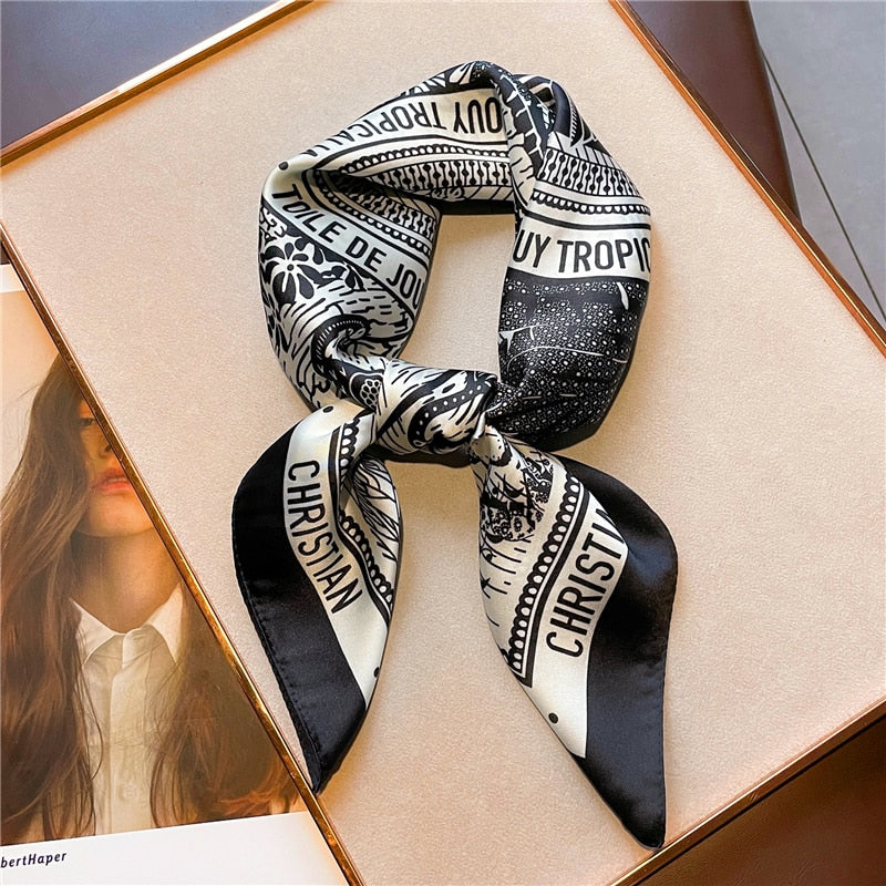 Women Luxury Design Neck Tie Scarf