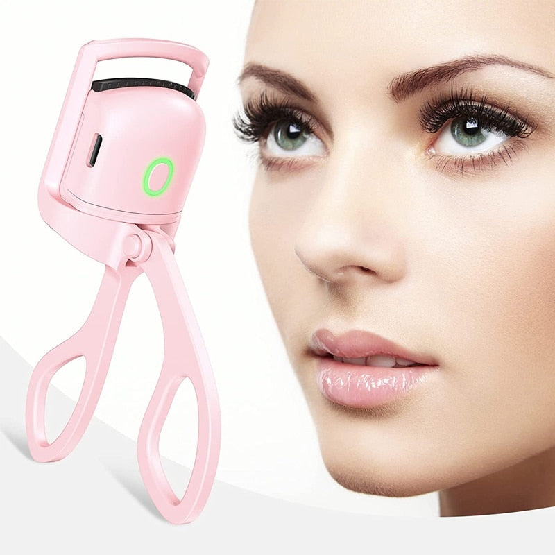 Pink Fast Heating Portable Shaping and Lasting  Eyelash Curler