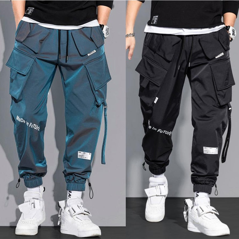 Trendy Streetwear Solid Sweatpants Joggers Male Casual Cotton Trousers