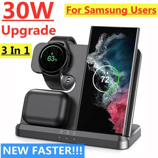 Wireless Charger Dock For All Samsung Watches Phones and Earphones