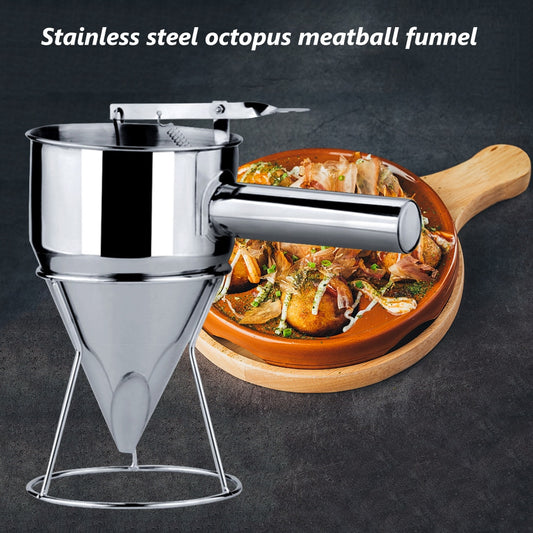 Stainless Steel Funnel Dispenser For Cupcake Pancake Batter