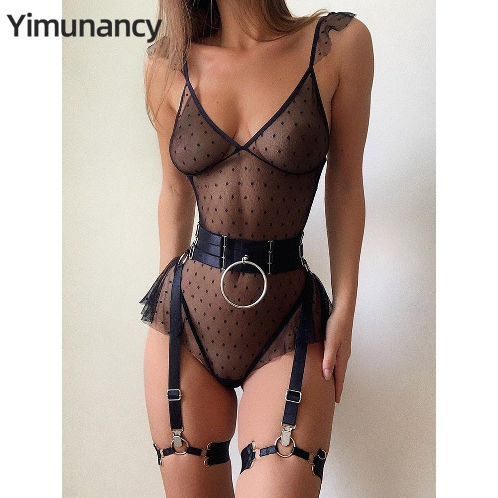 One Piece Lace Sexy Backless Bodysuit