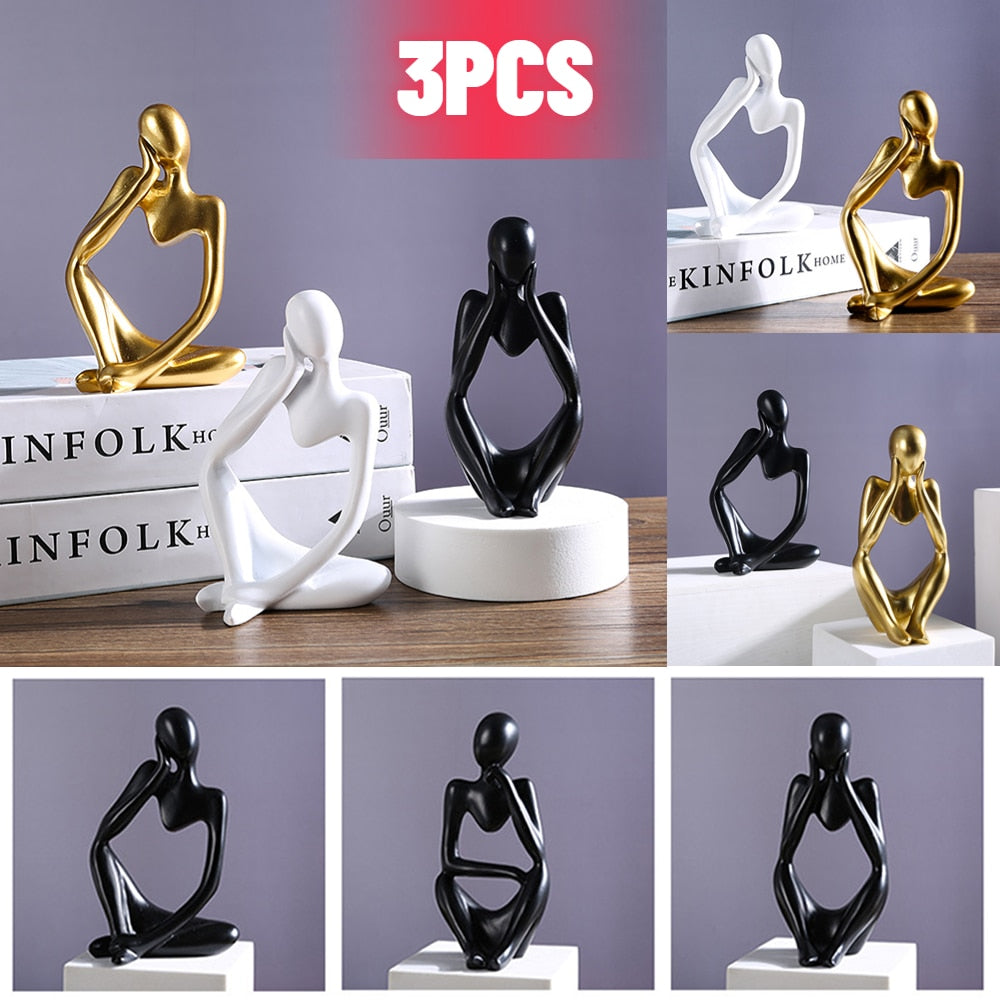 Thinker Statue Art Sculpture Gifts For Home Living Room Decoration