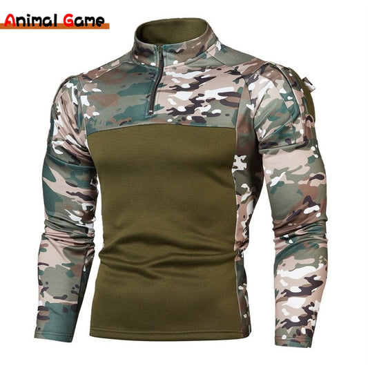 Men Military Uniform Camouflage Zippers Sweatsuits