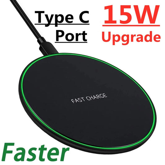 15W Wireless Charger Pad Stand for iPhone 14 13 12 11 Pro X 8 Samsung Xiaomi Phone Chargers Induction Fast Charging Dock Station