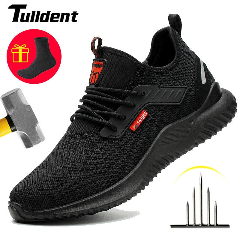 Men Safety  Puncture-Proof Work Shoes Boots Fashion Indestructible Footwear Security