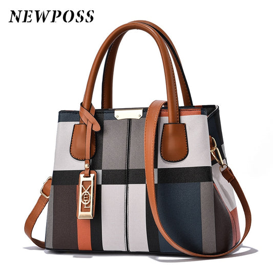 Luxury Designer Brand Plaid Female Shoulder Bag